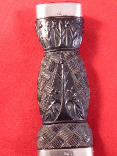 Scottish Hallmarked Silver Sgian Dubh – Citrine Stone - 1937