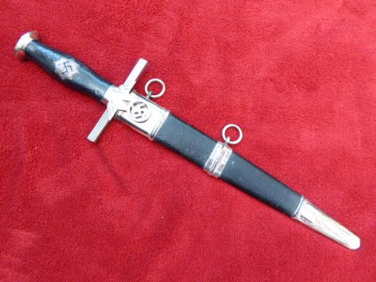 2nd Model RLB Officers Dagger with Leather Hangers and Rare Maker