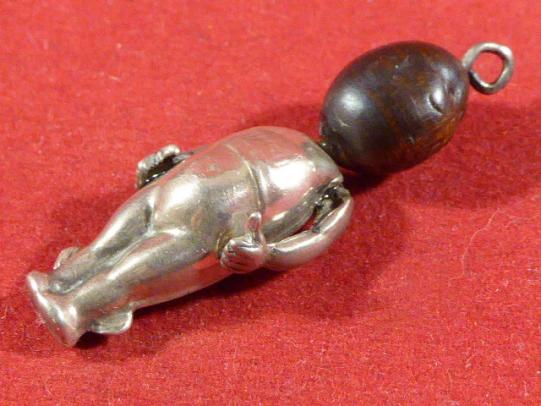 Original WW1 ‘FUMSUP’ & TOUCH WOOD Soldier’s Lucking Silver Charm dated to 1914