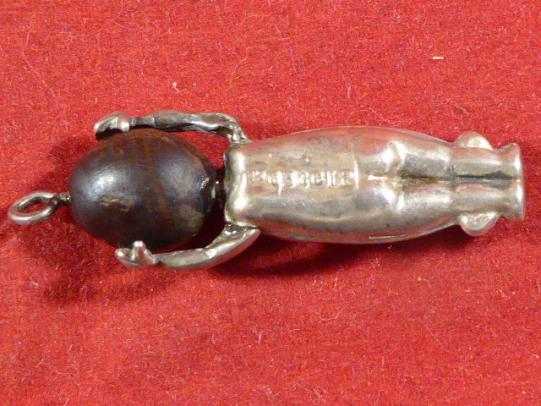 Original WW1 ‘FUMSUP’ & TOUCH WOOD Soldier’s Lucking Silver Charm dated to 1914