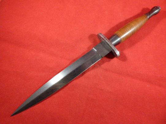 Paul Chen Nickel Damascus Fairbairn-Sykes Commando Dagger Knife & Belt Buckle No. 642 of 1000