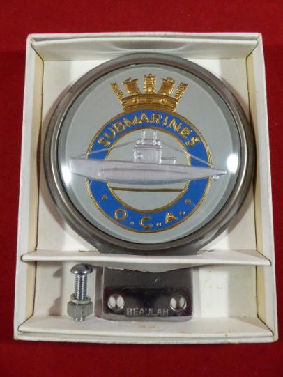Vintage Boxed Example of a Submarine OCA (Old Comrades Association) Car Badge - Mint Unused Condition c1950