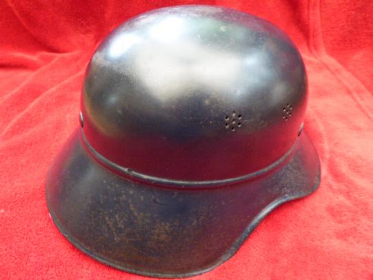 WW2 German Luftschutz Type 2 Gladiator Type Helmet with Original Liner, Strap and Decal