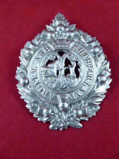 WW1 Period Argyll and Sutherland Highlanders Large Metal Cap Badge