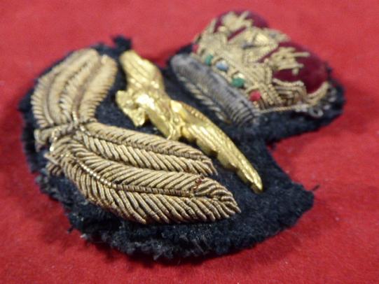 Genuine Issued RAF Officer's Bullion Cap Badge