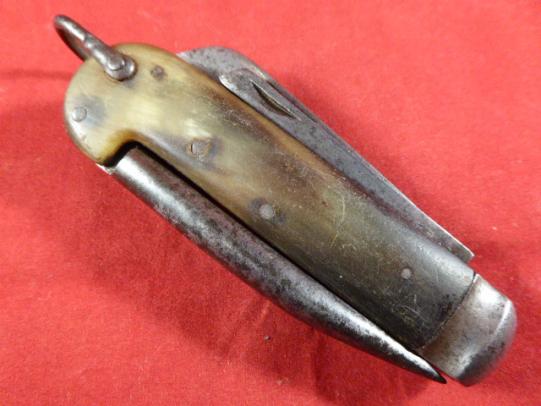 Antique Buffalo Horn Scout Utility Knife by Johnson Western Works Sheffield