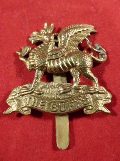 Original British Army Brass WW1 Royal East Kent (The Buffs) Regiment Cap Badge