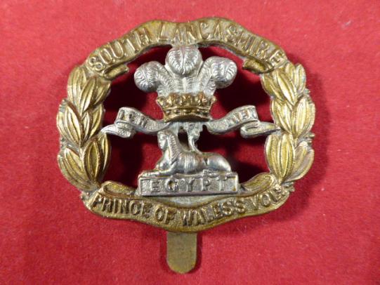 Original British Army bi-metal South Lancashire Regiment Cap Badge