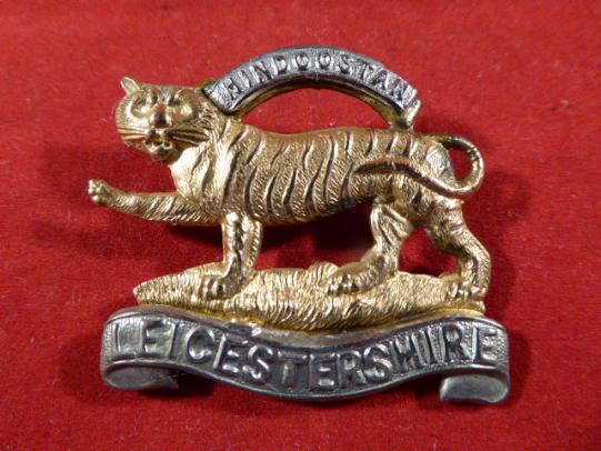 Original British Army WW1 Period Leicestershire Regiment Cap Badge.