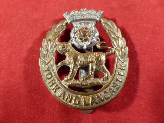 Original British Army WW1 Period York and Lancaster Regiment Cap Badge.
