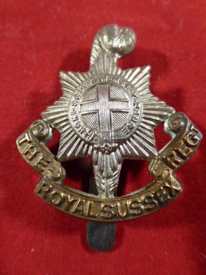 Original British Army The Royal Sussex Regiment Cap Badge.