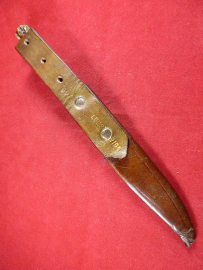 Antique Clip Point Bowie Knife with Stag Horn Grips by George Butler & Co. used as a WW2 Fighting Knife.