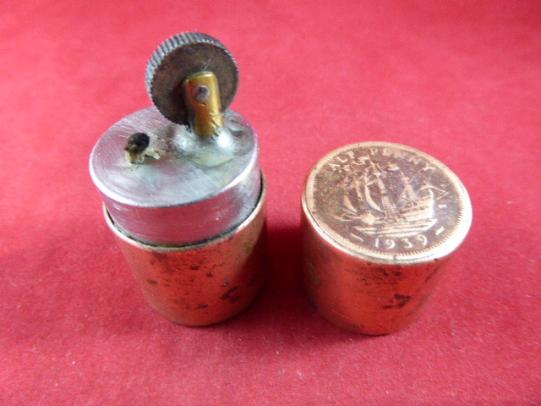WW2 Copper Trench Art Pocket Petrol Lighter with WW1 & WW2 Coins