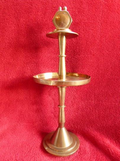 Very Large WW1 Trench Art - Brass Table Lighter & Ashtray