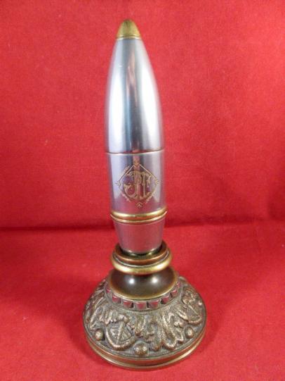 Beautiful Victorian Boer War Period Projectile Shaped Table Lighter