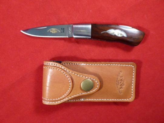 Limited Edition MOKI Knife of the Year “2000” with Leather Pouch and Wooden Presentation Box - 1 of 300