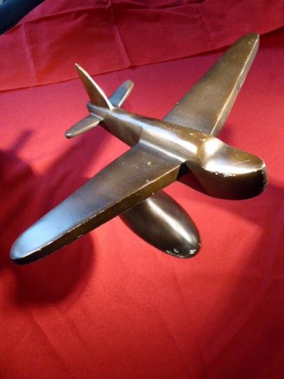 Large Bronzed Aluminium Alloy Stylised Model of a WW2 Sunderland Flying Boat