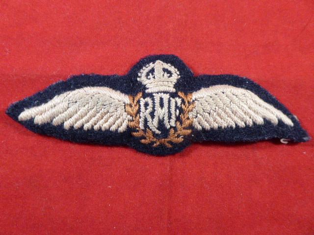 Genuine WW2 RAF Padded Cloth Pilots Wings Badge