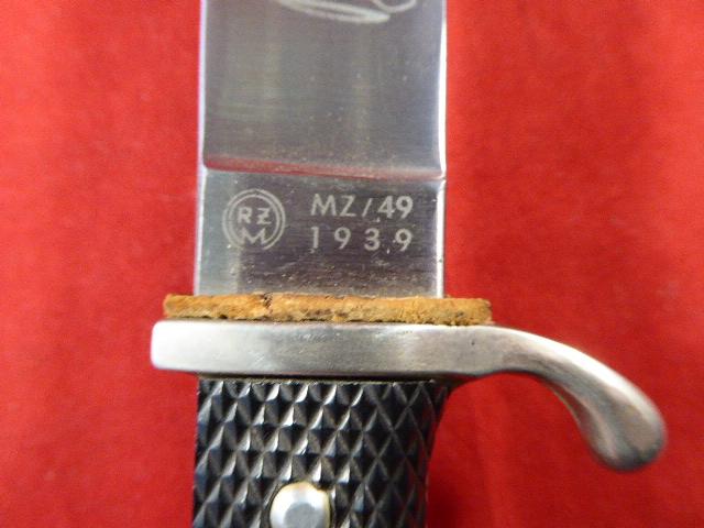 Reproduction Post WW2 Hitler Youth Knife with Blade Motto – RZM MZ/49 1939
