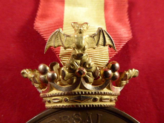 Kingdom of Spain - Alfonso XIII Award Medal with Gold Crown - Barcelona Universal Exhibition – 1888 in its Original Case