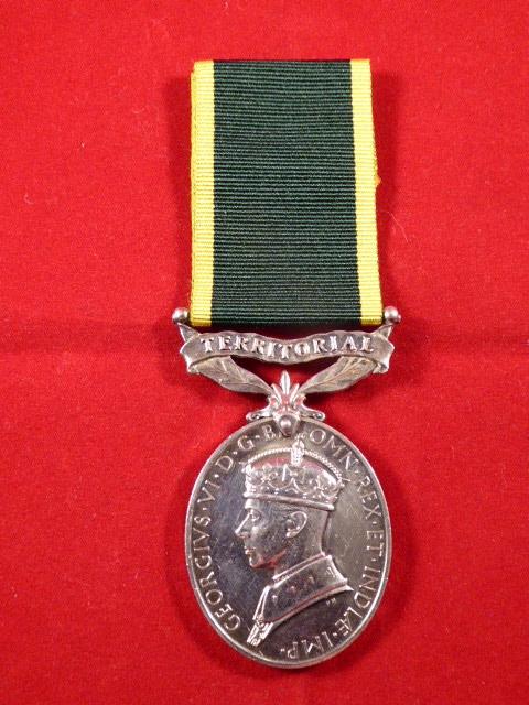 George VI Efficiency Medal – 1st Type with ‘Territorial’ Bar attributed to 2084109 Corporal H.R.M. LACEY R.E.M.E.