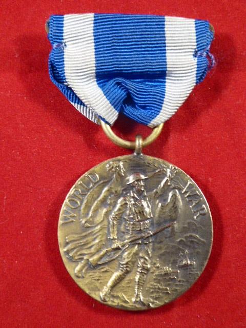 WW1 New York State War Service Medal with Ribbon circa 1919 - Numbered 77876