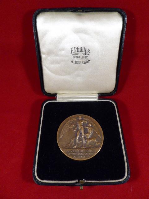 Cased 1933 Royal Air Force Athletic & Cross Country Association Gilt Bronze Award Medal – Team Championships - Open High Jump