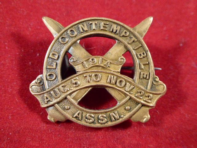 Rare First Version of a WW1 1914 Old Contemptible Association Veterans Badge circa 1927 – Issue No. 620