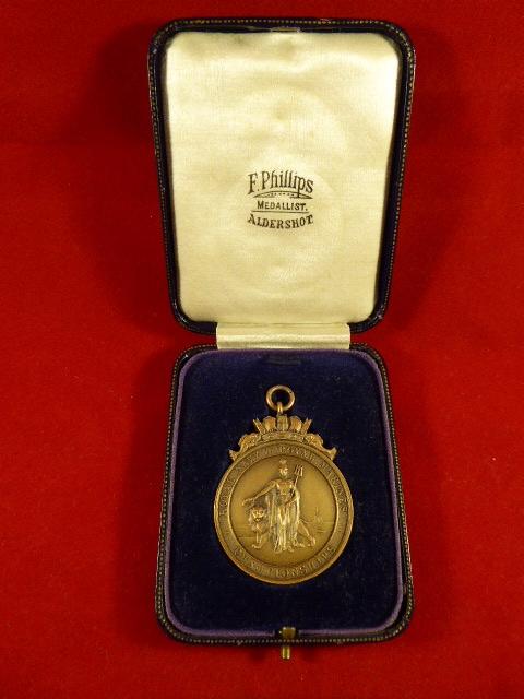 Cased Royal Navy & Royal Marines Medal – Inter Port Amateur Boxing Championships – Light Weight – 2nd Place - 1932