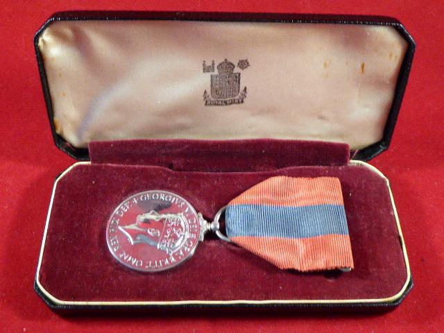 George VI Imperial Service Medal in Original Case - Named to – GEORGE HENRY SAVELL