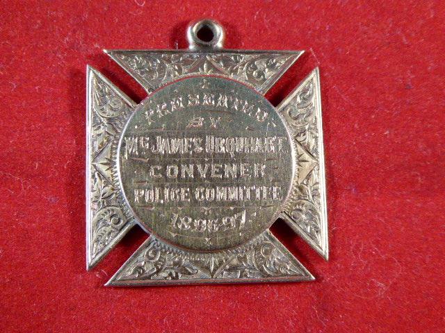Rare Victorian Hallmarked 9ct Solid Gold Medal awarded for the City Police One Mile Bicycle Race in 1897