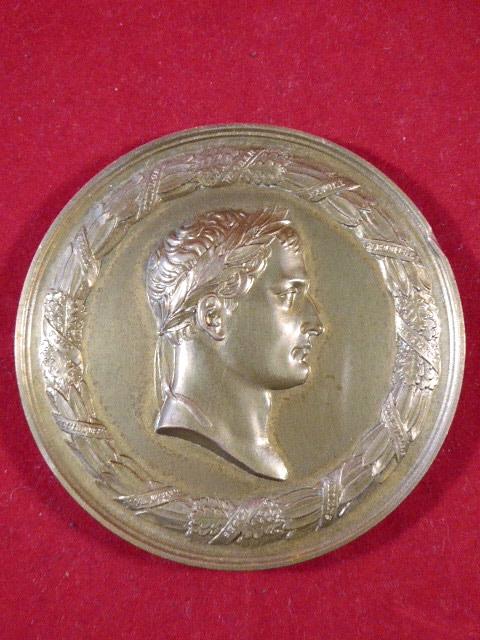 Large Bronze Medal Commemorating Napoleon's Death on St Helena 1821