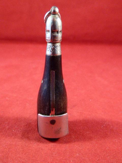 Antique Victorian Horn Champagne Bottle Cigar or Cheroot Cutter c1883