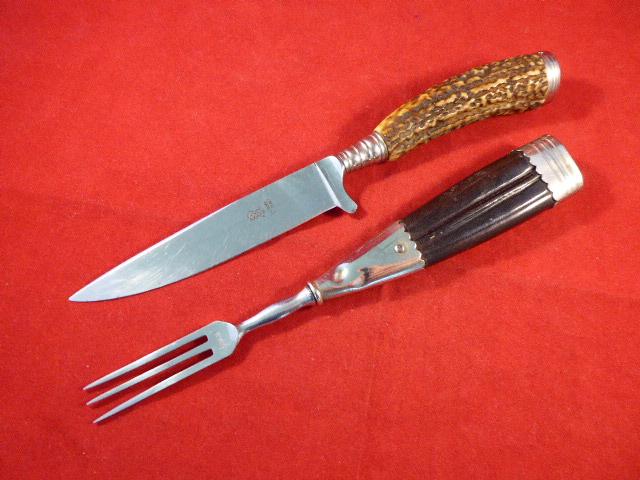 Vintage German Hunting Knife and Fork Set by Anton Wingen Jr – Othello - circa 1940