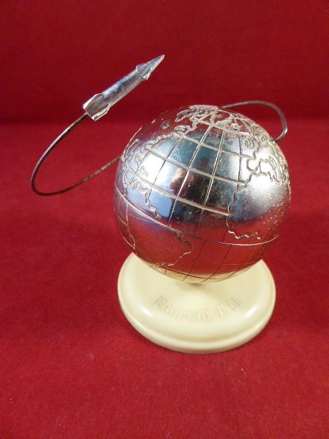 Vintage Soviet Space Souvenir Desk Globe - First Man in Space - Yuri Gagarin - 12th April 1961