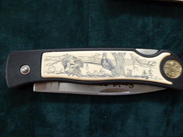 Parker-Hale Cased Set of TEN Smith & Wesson, First Production Run, Scrimshaw Knives