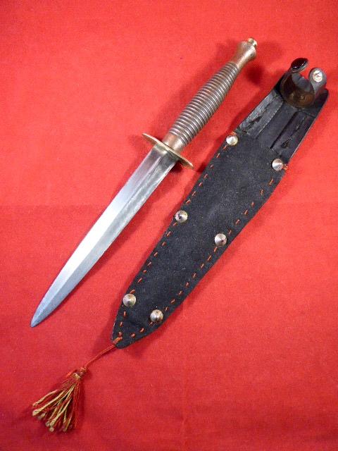 Post WW2 3rd Pattern FS Fighting Knife with a Custom made Sheath