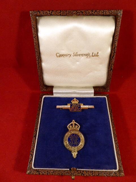 Vintage Royal Agricultural Society of England – Governors Lady’s Badge and Membership Badge set with Case