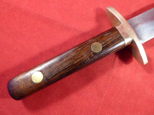 English William Rodgers Bowie Knife with Leather Boot Sheath c1950