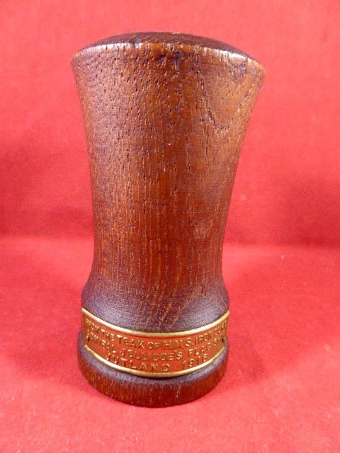 WW1 Treen Spill Vase or Penholder made from Teak Wood from HMS Iron Duke – Jellicoe’s Flagship - Jutland 1916