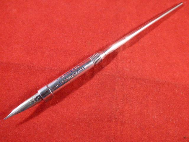 Rare WW2 Period “First Shot” U.S.S. NASHVILLE (CL-43) Commemorative Sterling Silver Dip Pen