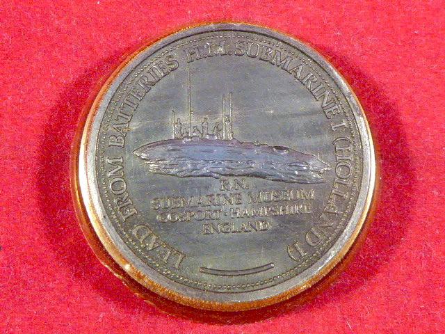 Commemorative Lead Medallion to John P Holland – H.M. Submarine No.1 (Holland 1)