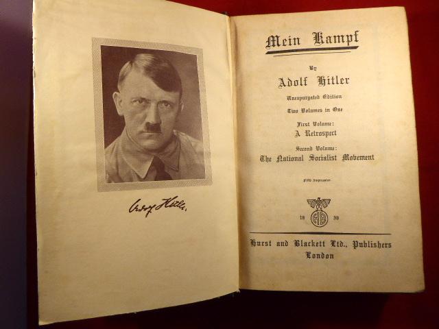 Original Copy of Adolf Hitler’s Mein Kampf - English translation published in 1939 by Hurst and Blackett London