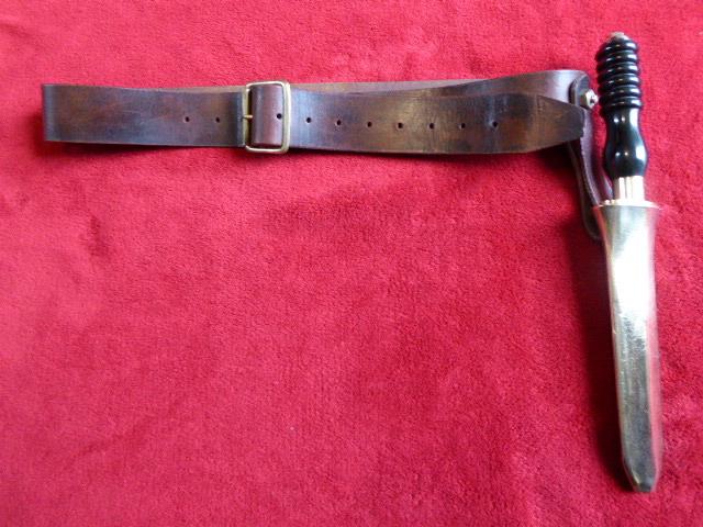 Non-Magnetic Siebe Gorman Diver’s Knife Complete with Rare Original Leather Belt and Loop c1960