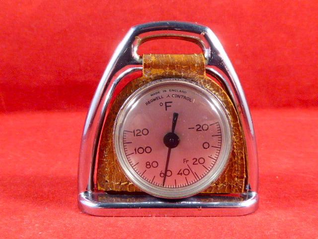 Vintage Regwell Control Desk Thermometer - Horse Stirrup