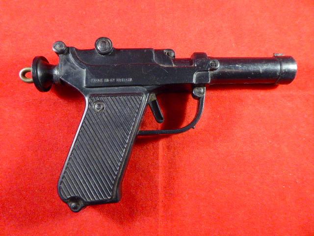 Vintage Toy Luger Shaped Cork Firing Plastic Gun circa 1950