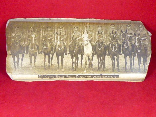 Original WW1 photograph of the 1st Riding Squad of the Royal Engineers at Aldershot in 1916