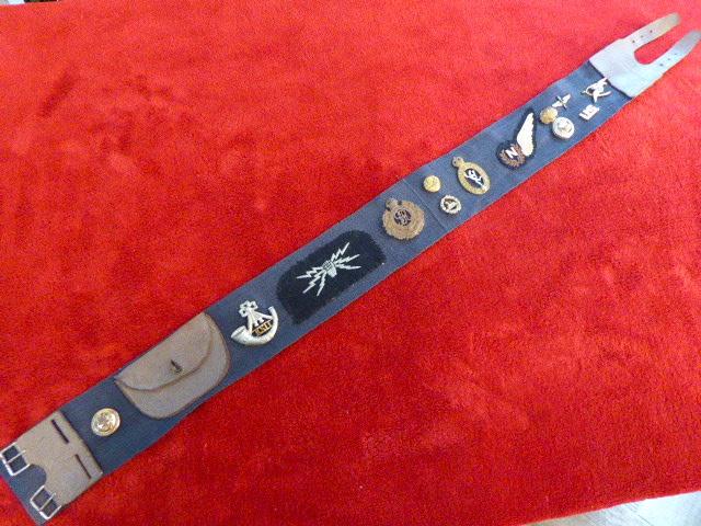 Original British WW1-2 Period Blue Stable 'Trophy' Belt