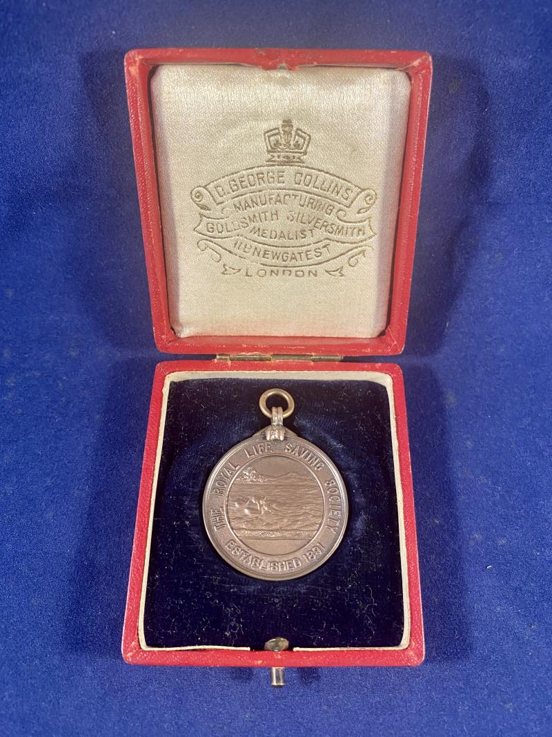 Royal Life Saving Society Bronze Medal to Emily Dex - 1912 with Red Leatherette Case