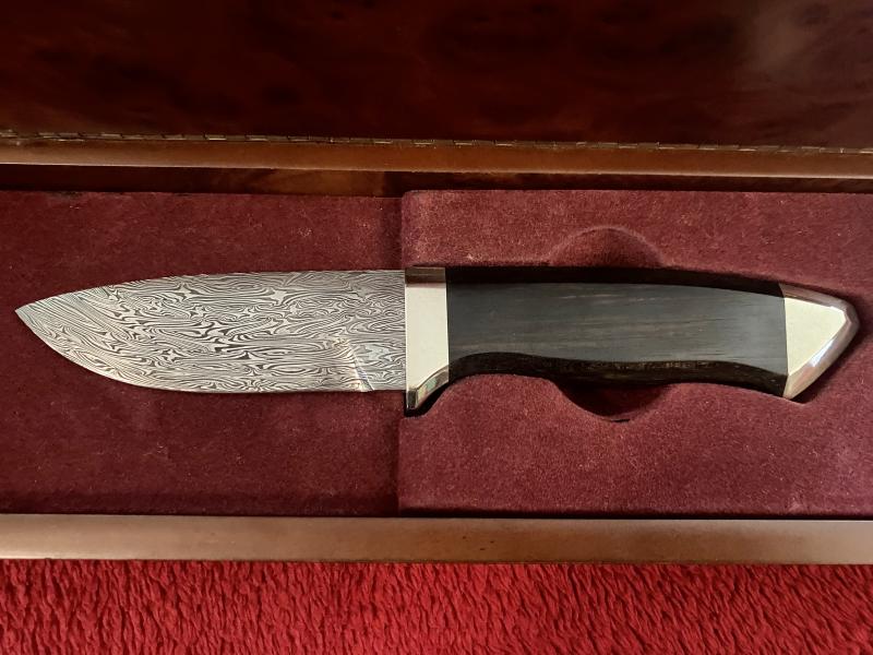 Rare Cased 1996 Limited Special Edition Boker Collector's Knife- Model 650 DAM- with Turkish Damascus Blade by M. Sachse - No.38 of 50